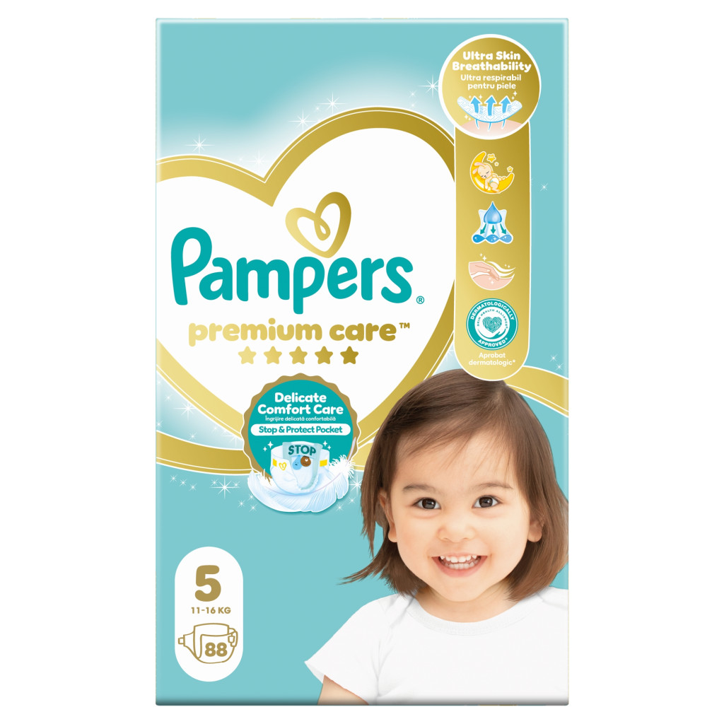 Pampers Premium Care pelenka 5, 11-16 kg, HAVI PELENKACSOMAG 148 db