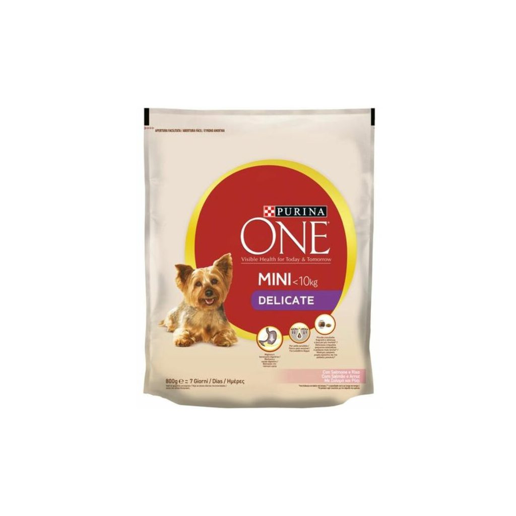 Purina One Mini Sensitive száraz kutyaeledel lazaccal (800 g)