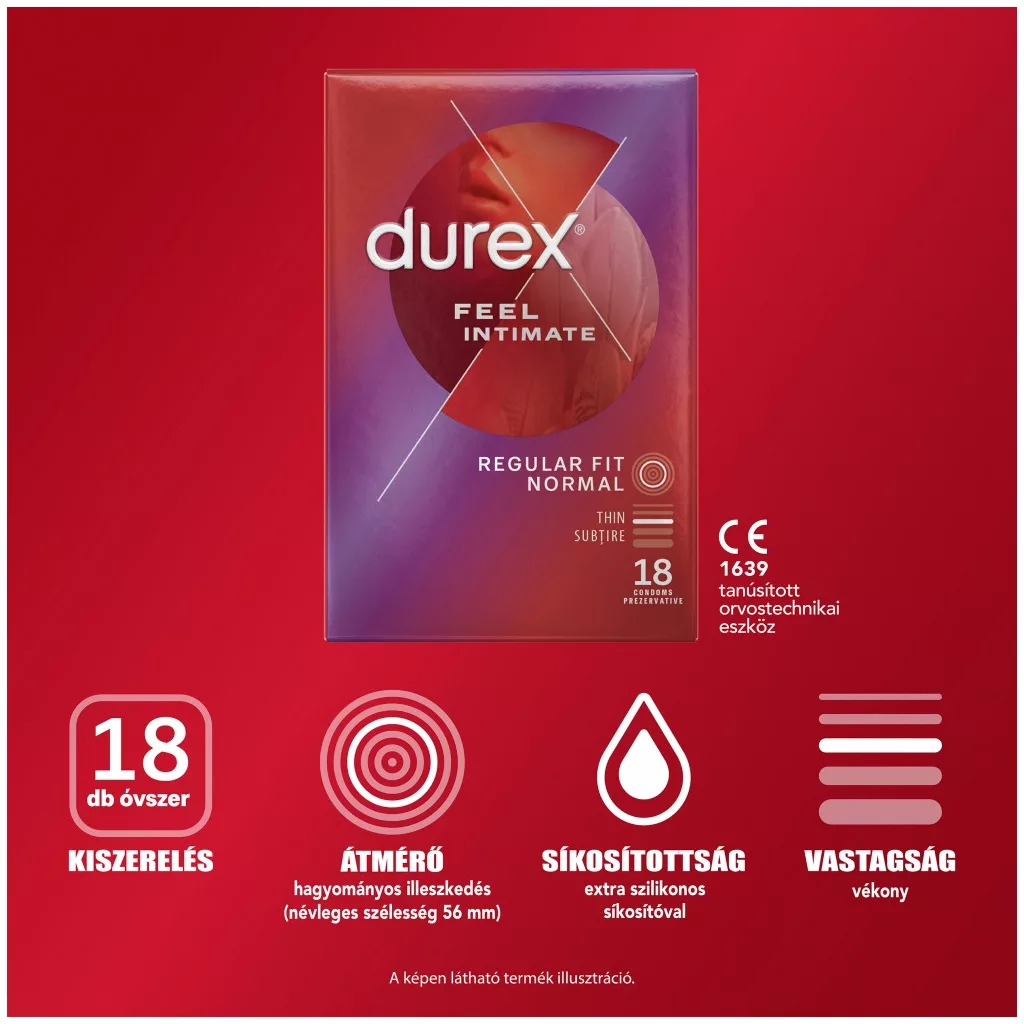 Durex Feel Intimate vékonyfalú óvszer (18 db)