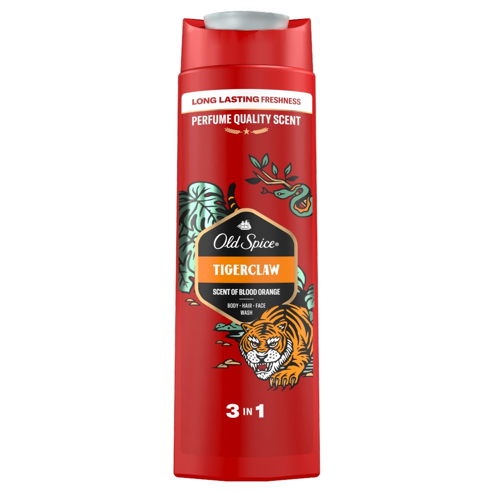 Old Spice Tiger Claw 3in1 tusfürdő és sampon férfiaknak 400