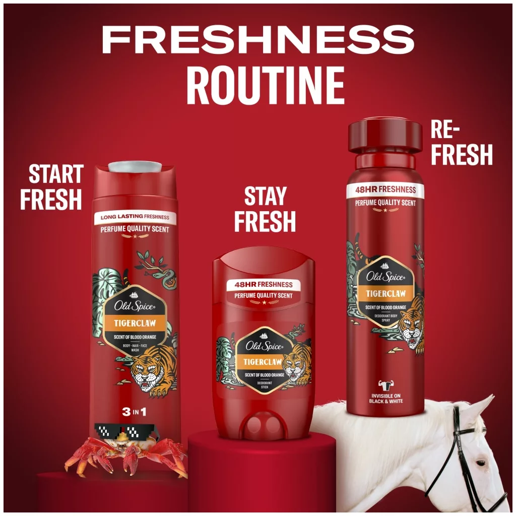 Old Spice Tiger Claw 3 az 1-ben tusfürdő és sampon férfiaknak (400 ml)