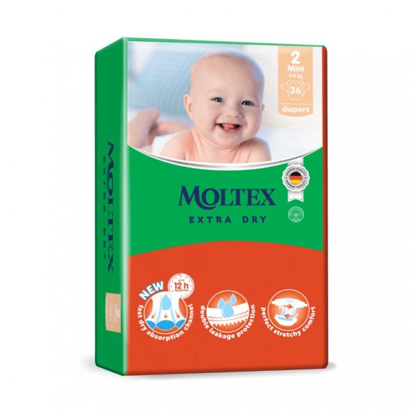 MOLTEX Extra Dry nadrágpelenka, Mini 2, 3-8 kg, 36 db