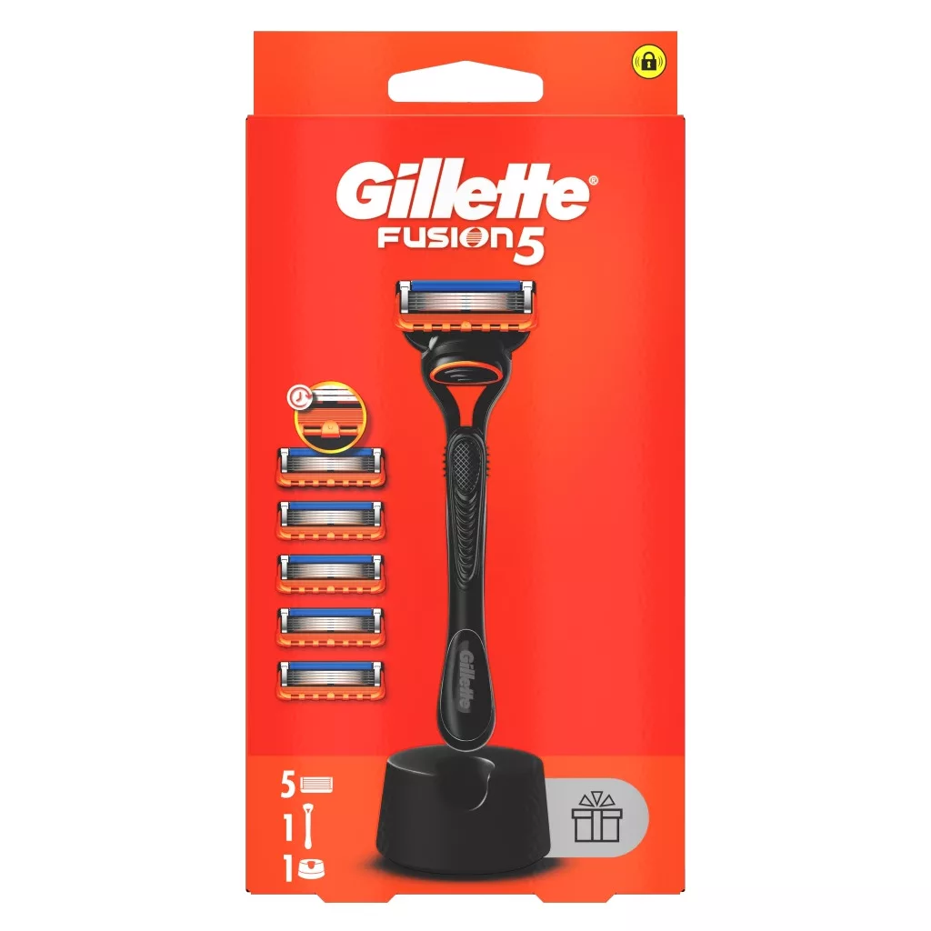 Gillette Fusion5 Férfi Borotva 5 db Borotvabetéttel Borotvatartóval