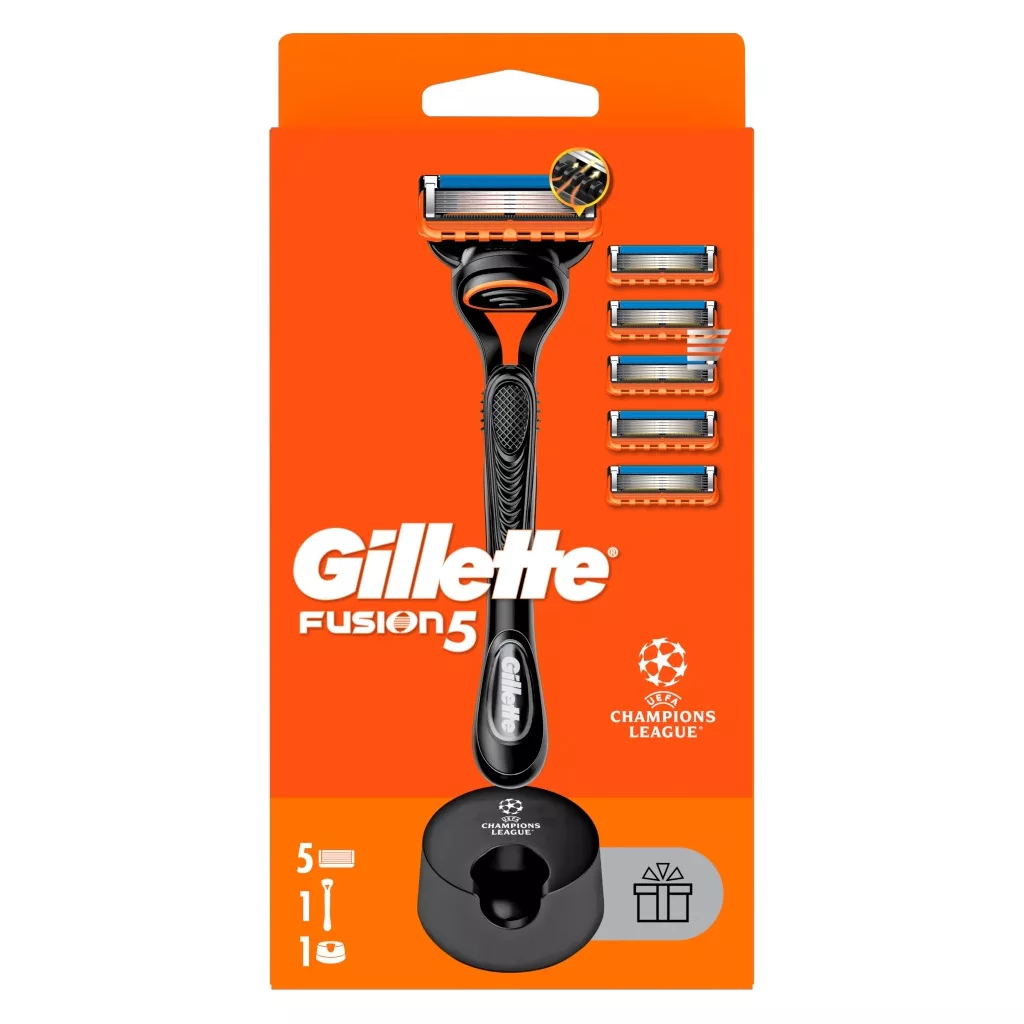 Gillette Fusion5 Férfi Borotva 5 db Borotvabetéttel Borotvatartóval