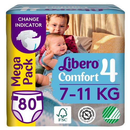 Libero Comfort 4 pelenka, 7-11 kg, 80 db