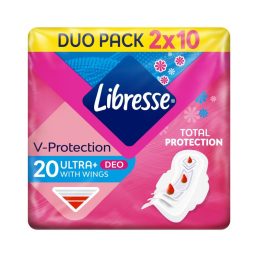   Libresse Ultra+ Deo szárnyas egészségügyi betét enyhén illatosított (2x10 db)