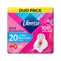   Libresse Ultra+ Deo szárnyas egészségügyi betét enyhén illatosított (2x10 db)