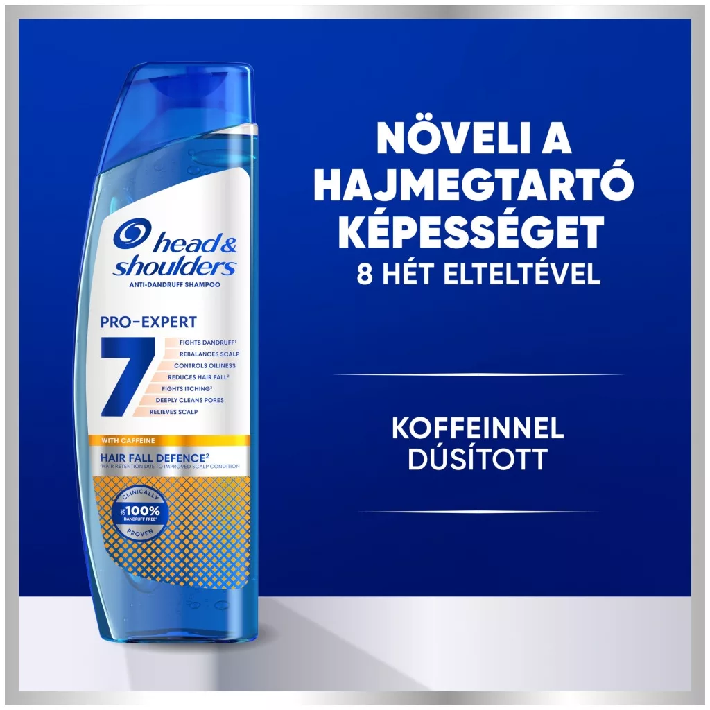 Head & Shoulders Pro-Expert 7 korpásodás és hajhullás elleni sampon koffeinnel (250 ml)