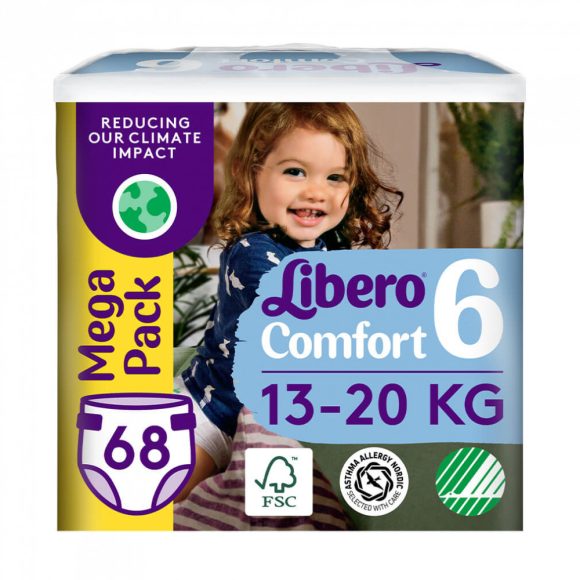 Libero Comfort 6 pelenka, 13-20 kg, 68 db