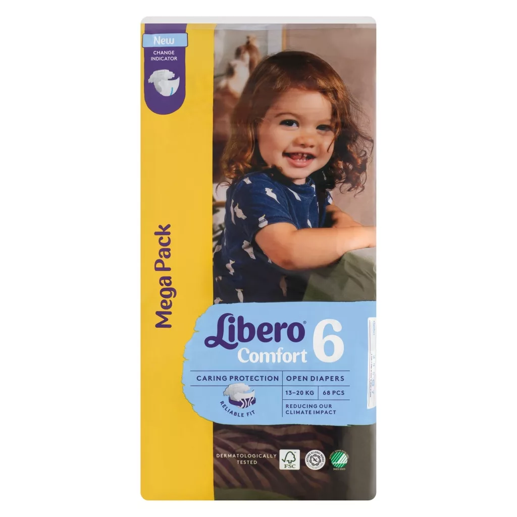 Libero Comfort 6 pelenka, 13-20 kg, 68 db