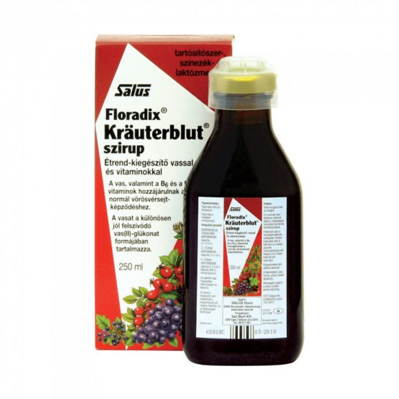 Salus krauterblut-s szirup vassal és gyógynövénykivonatokkal (250 ml)