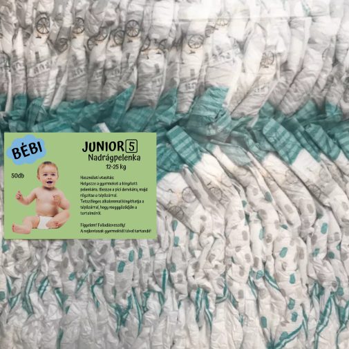 Gazdaságos típusú pelenka Junior 5, 11-20 kg, 50 db (II. osztályú termék)