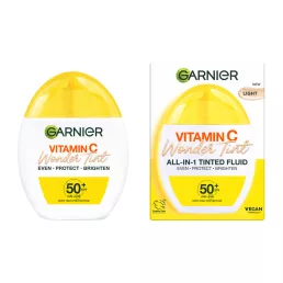   Garnier Wonder Tint színezett fluid C-vitaminnal SPF50+, világos (40 ml)