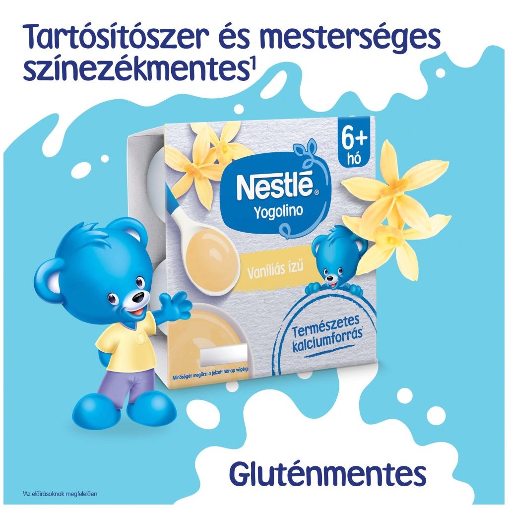 Nestlé Yogolino vaníliás ízű babapuding 6-36 hónapos korig (4x100 g)