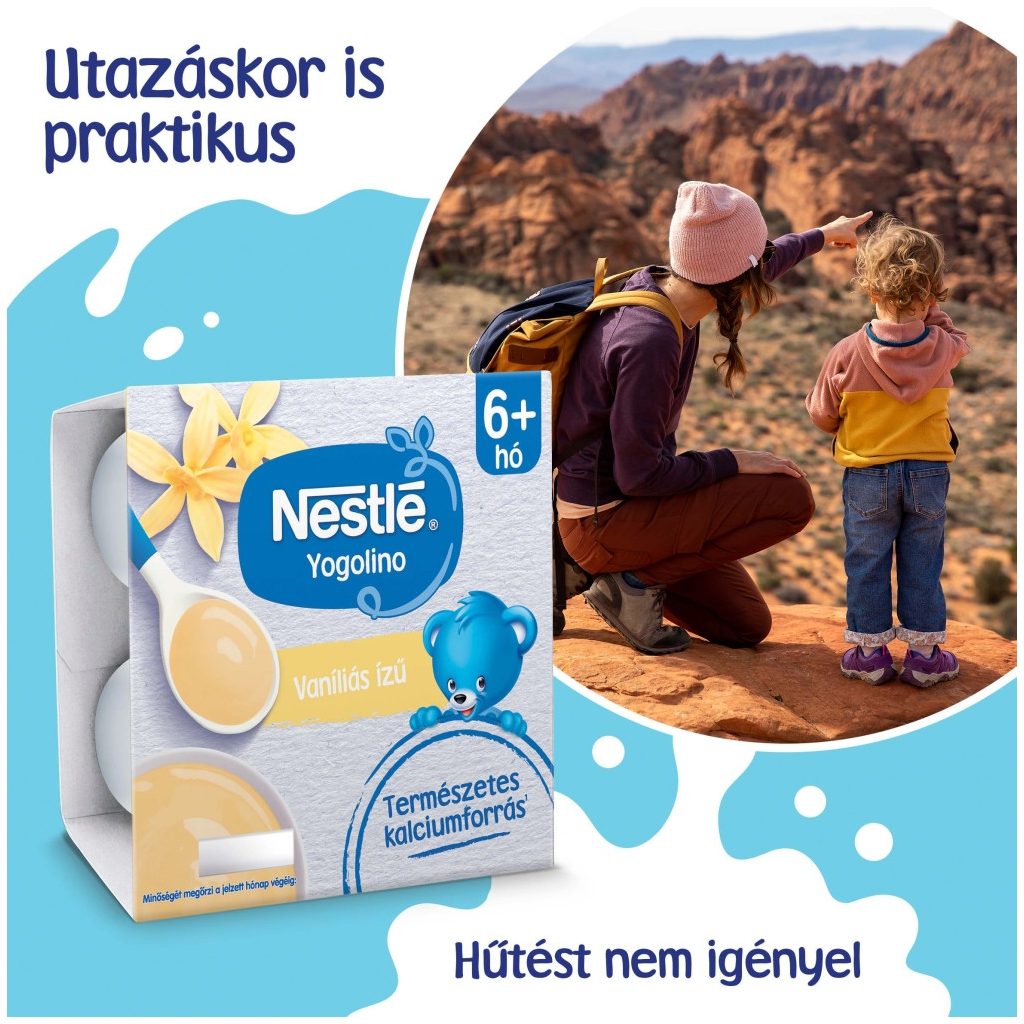 Nestlé Yogolino vaníliás ízű babapuding 6-36 hónapos korig (4x100 g)