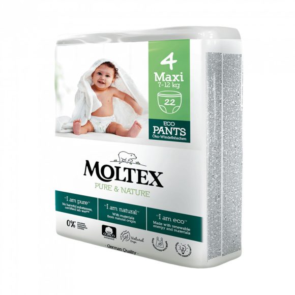 MOLTEX Pure&Nature öko bugyipelenka, Maxi 4, 7-12 kg, 22 db