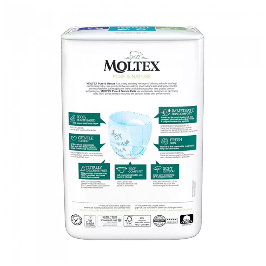 MOLTEX Pure&Nature öko bugyipelenka, Junior 5, 9-14 kg, 20 db