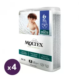   MOLTEX Pure&Nature öko bugyipelenka, XL 6, 14 kg+ HAVI PELENKACSOMAG 72 db