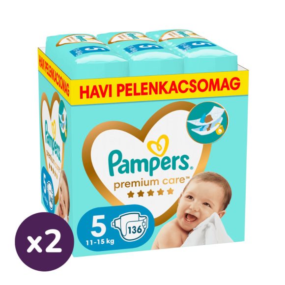 Pampers Premium Care pelenka, Junior 5, 11-16 kg, 1+1, 272 db