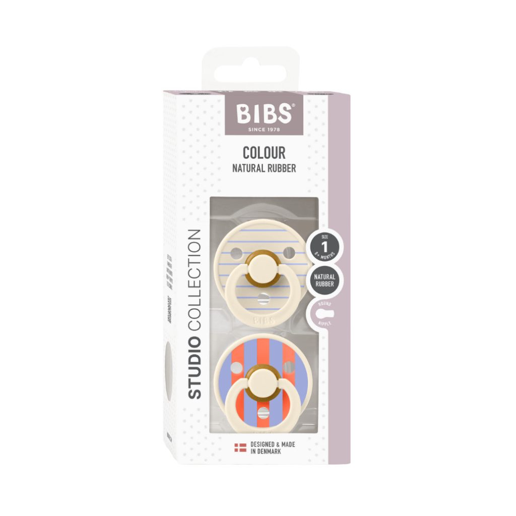 Bibs Studio PIN Colour, 0-6 hó, 2 db (krémfehér mix)