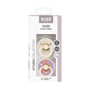 Bibs Studio PIN Colour, 0-6 hó, 2 db (krémfehér mix)