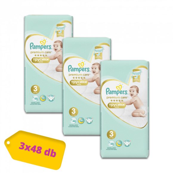 Pampers Premium Care Pants bugyipelenka, Midi 3, 6-11 kg, 2+1, 144 db