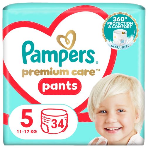 Pampers Premium Care Pants bugyipelenka, Junior 5, 12-17 kg, 34 db