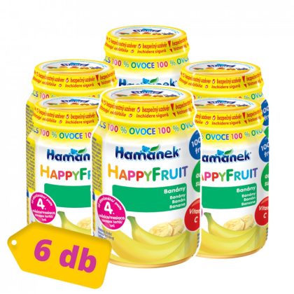 MEGSZŰNT - Hamánek Happy Fruit bébidesszert 100% gyümölcs banán, 4 hó+ (6x190 g)