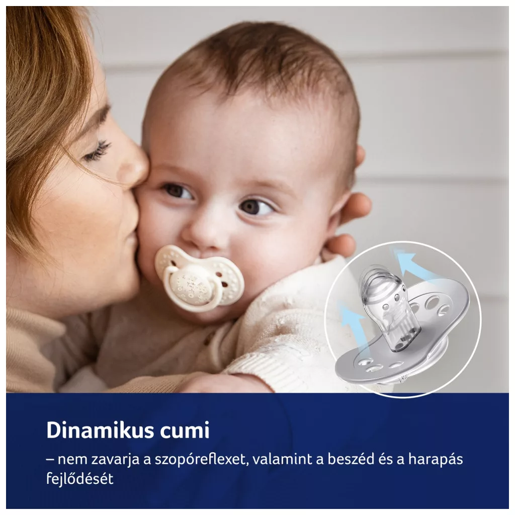 LOVI Szilikon dinamikus cumi CAPICHILL 18 hó+, 2 db (fiú)