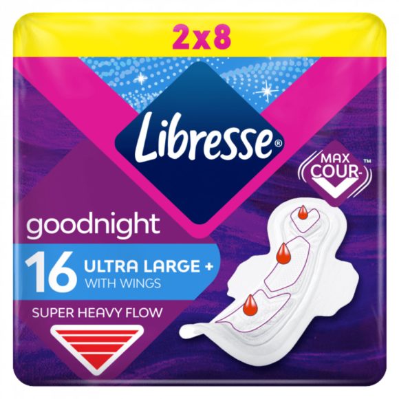 Libresse Ultra Goodnight Large Wings egészségügyi betét (2x8 db)