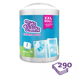  Violeta háztartási papírtörlő Expert Plus 3 rétegű 1 tekercs (290 lap)