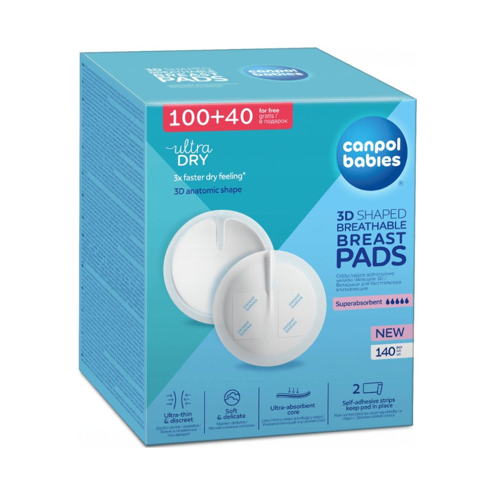 Canpol Babies csúszásgátlós eldobható melltartóbetét 100+40 db