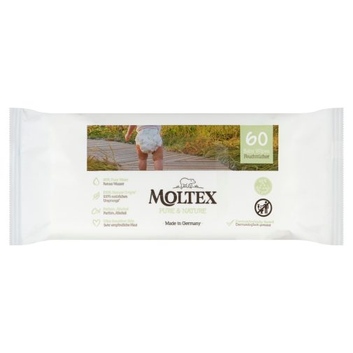 MOLTEX Pure&Nature öko lebomló nedves törlőkendő 60 db