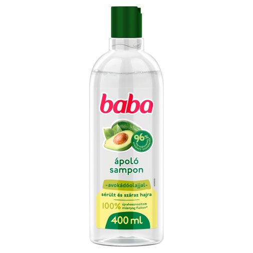 Baba sampon, avokádóolajjal sérült és száraz hajra (400 ml)