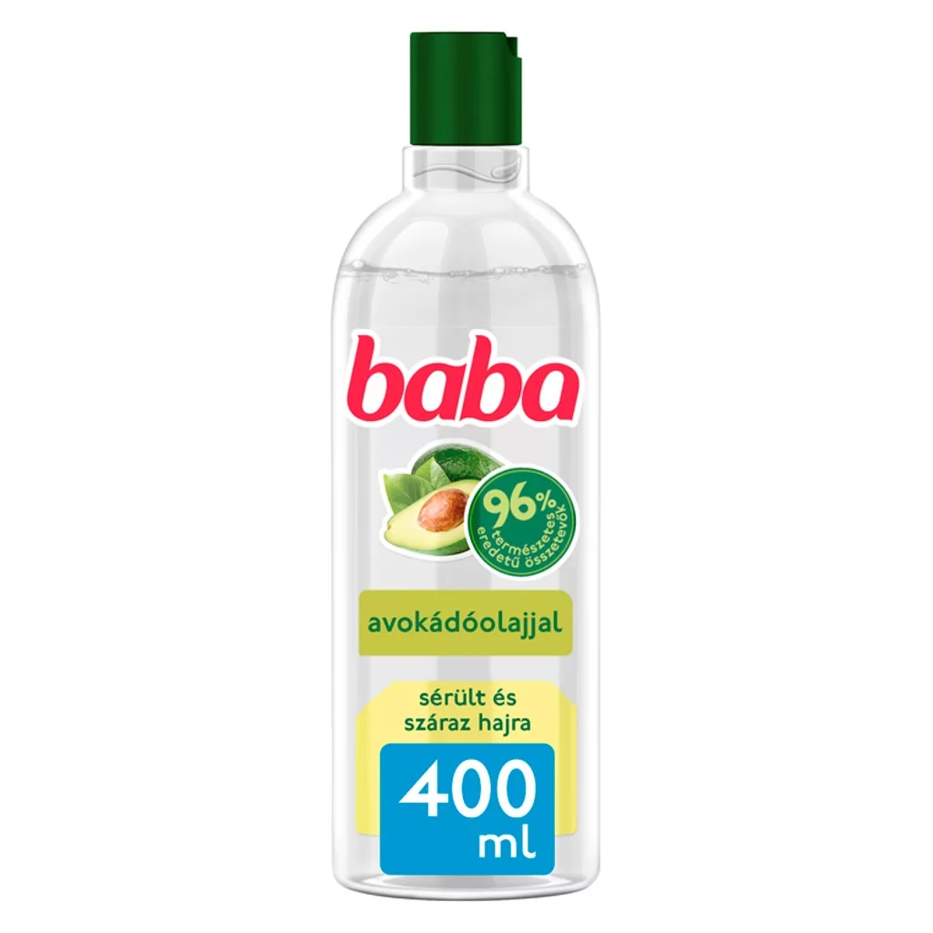 Baba sampon, avokádóolajjal sérült és száraz hajra (400 ml)