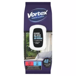   Vortex Üveg & tükör Háztartási nedves törlőkendő, flip top (48 db)