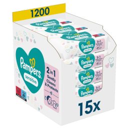 Pampers Sensitive nedves törlőkendő 15x80 db