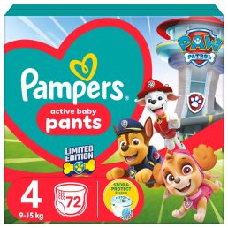   Pampers Active Baby Pants Mancs Őrjárat bugyipelenka 4, 9-15 kg, 72 db