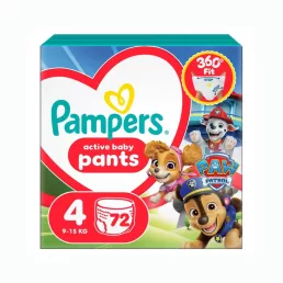   Pampers Active Baby Pants Mancs Őrjárat bugyipelenka 4, 9-15 kg, 72 db