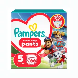   Pampers Active Baby Pants Mancs Őrjárat bugyipelenka 5, 11-17 kg, 66 db