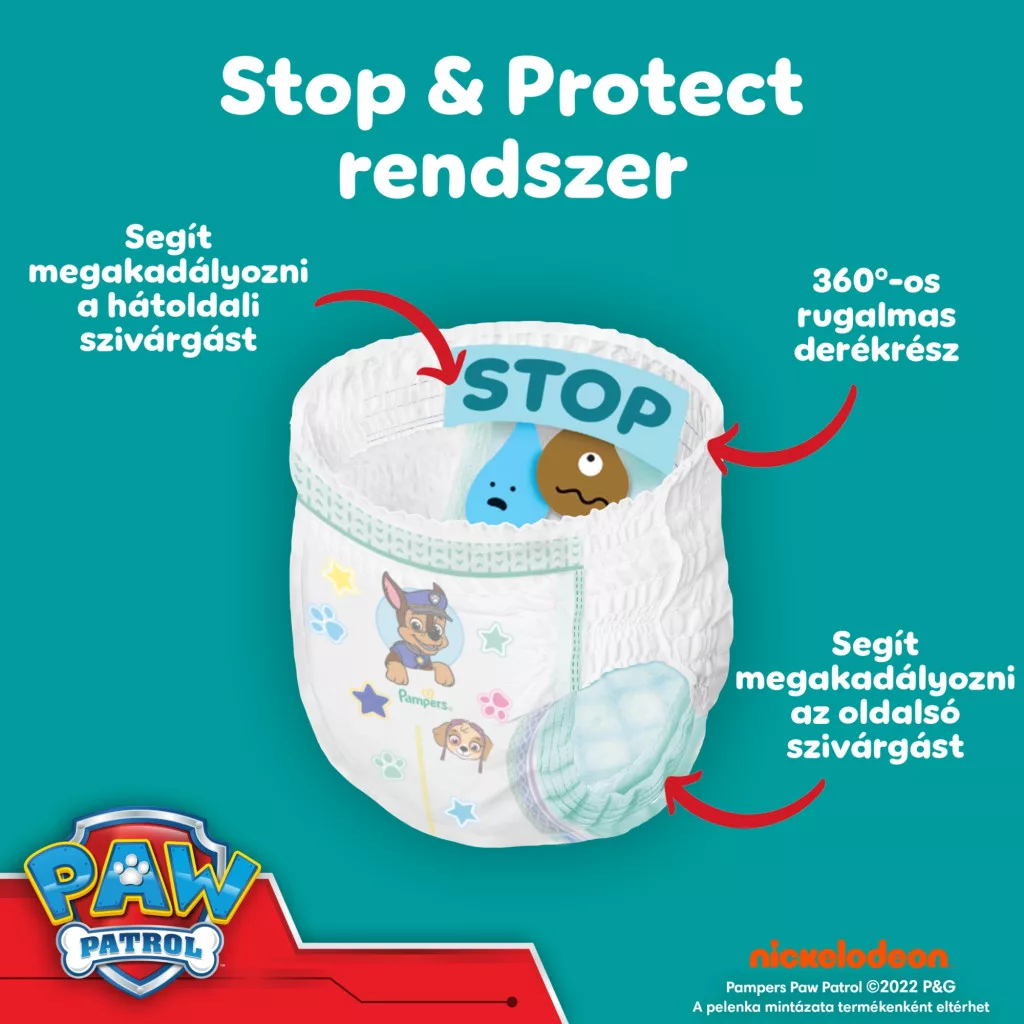 Pampers Active Baby Pants Mancs Őrjárat bugyipelenka 5, 11-17 kg, 66 db