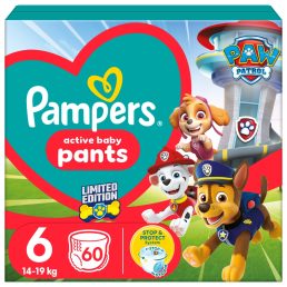   Pampers Active Baby Pants Mancs Őrjárat bugyipelenka 6, 13+ kg, 60 db