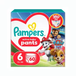   Pampers Active Baby Pants Mancs Őrjárat bugyipelenka 6, 13+ kg, 60 db