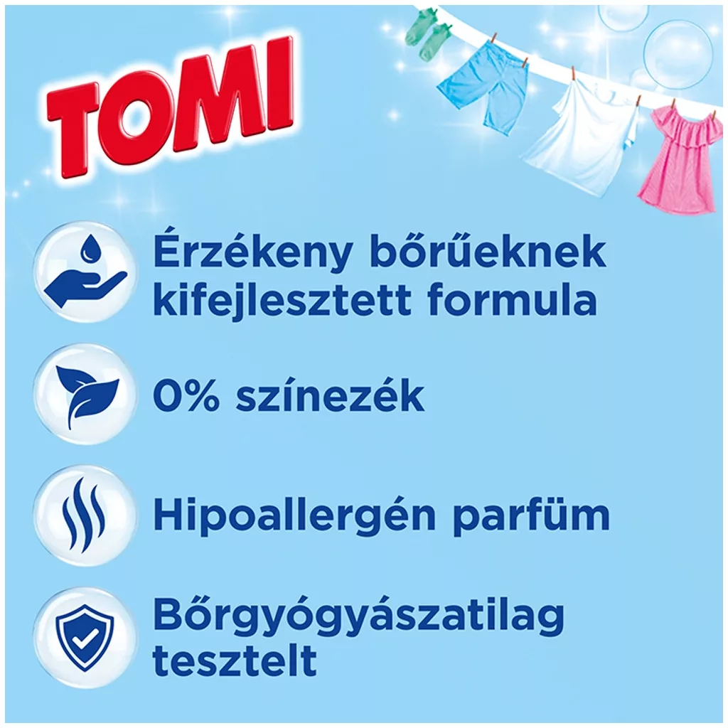 Tomi Max Power Color Gel Sensitive mosógél 2,4 liter (54 mosás)