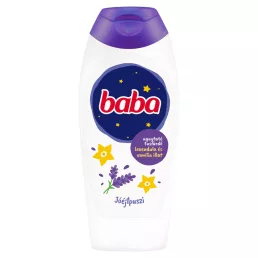   Baba nyugtató Jóéjtpuszi tusfürdő levendula és vanília illat (400 ml)