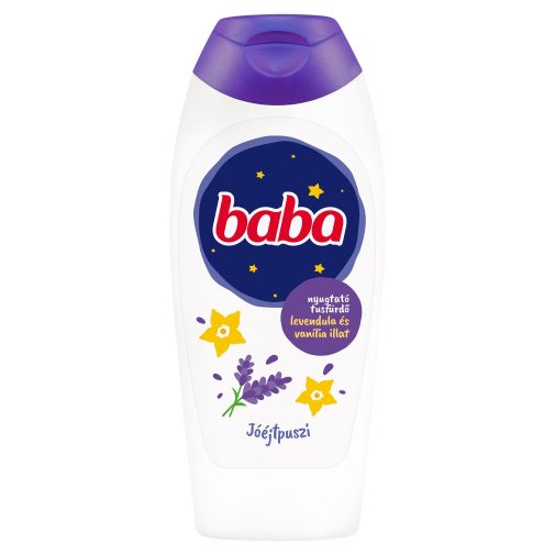 Baba nyugtató Jóéjtpuszi tusfürdő levendula és vanília illat (400 ml)