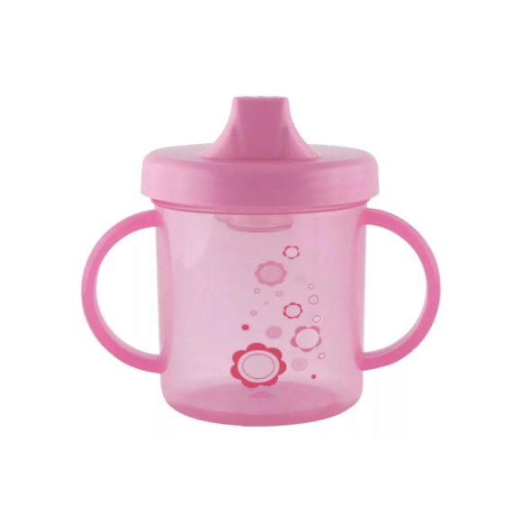 Baby Care itatópohár fogóval, rózsaszín (210 ml)
