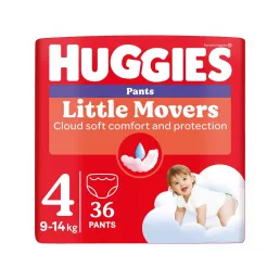 Huggies Little Movers pelenka 4, 9-14 kg, 36 db