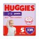 Huggies Pants bugyipelenka, Junior 5, 12-17 kg, HAVI PELENKACSOMAG 136 db