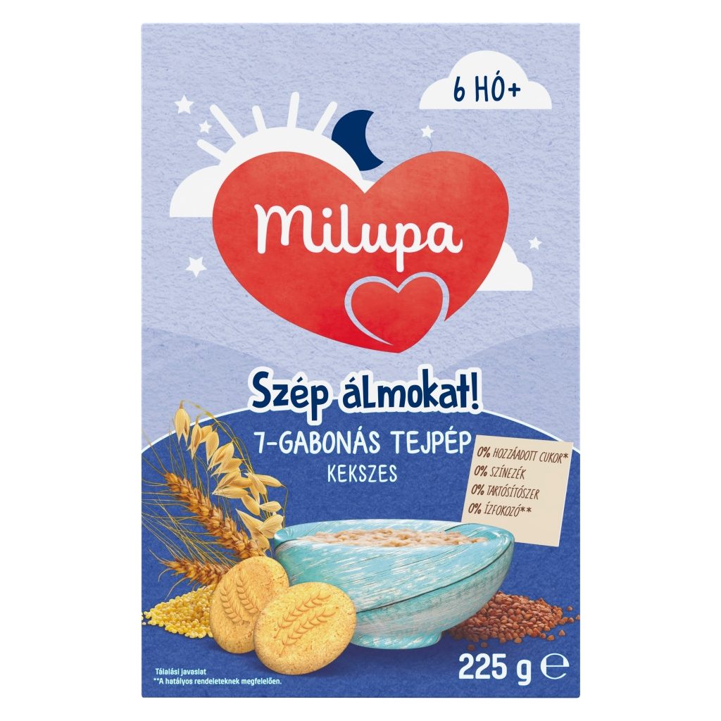 Milupa Szép álmokat! 7 gabonás kekszes tejpép 6 hó+ (225 g)